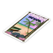 カンクンメキシコビーチポスター。 マグネット (左側)