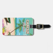 カンクンメキシコビーチポスター ラゲッジタグ (正面横)