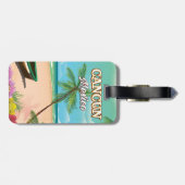 カンクンメキシコビーチポスター ラゲッジタグ (裏面横)