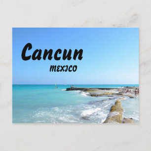 カンクンメキシコビーチリゾ澄んート海水 ポストカード