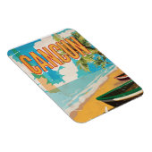 カンクンメキシコビーチヴィンテージ旅行ポスタープリント マグネット (右側)