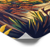 カンクンメキシコヴィンテージイラストレーション旅行 ポスター (角)