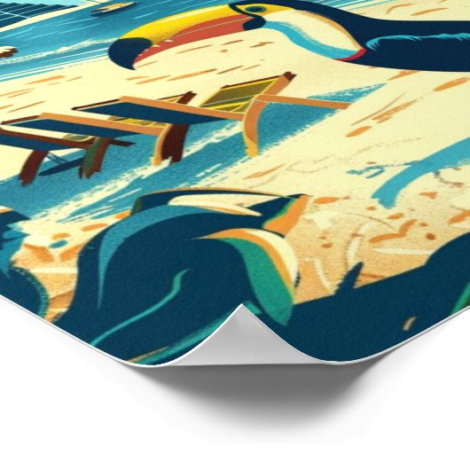 カンクンメキシコヴィンテージ有名な旅行の場所 ポスター (角)