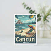カンクンメキシコヴィンテージ有名な旅行の場所 ポストカード (スタンド正面)
