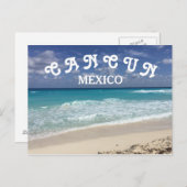 カンクンメキシコ澄んウォーターカリブのビーチ ポストカード (正面/裏面)