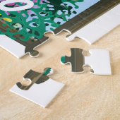 カンクンメキシコ熱帯旅行ポスター ジグソーパズル (側面)