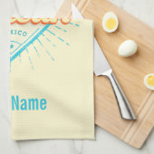 カンクンメキシコ踊りサボスヴィンテージテキーラ キッチンタオル (四つ折り)