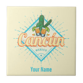 カンクンメキシコ踊りサボスヴィンテージテキーラ タイル