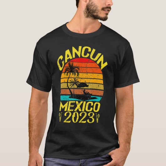 カンクンメキシコ2023お土産ファミリーマッチングバカティ Tシャツ (正面)