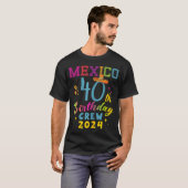 カンクンメキシコ40th誕生日クルー2024 40年バット tシャツ (正面フル)