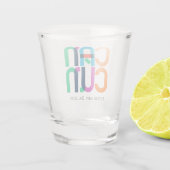 カンクンメキポップ・アートのシコパーソナライズされたア ショットグラス (裏面)