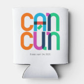 カンクンメキポップ・アートのシコパーソナライズされたア 缶クーラー (裏面)