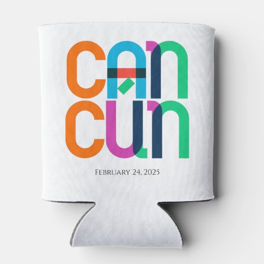 カンクンメキポップ・アートのシコパーソナライズされたア 缶クーラー (裏面)