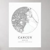 カンクン地図 ポスター (正面)