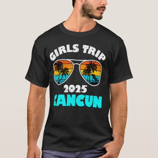 カンクン女子旅2025 Tシャツ 女性 向け 週末 誕生日 (正面)