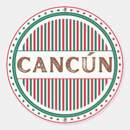 カンクン市誇りエンブレム – メキシコのアイデンティティ ラウンドシール