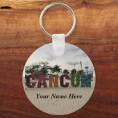 カンクン徴候 – Playa Delfines, Mexico #1-2 Keychain キーホルダー (正面)