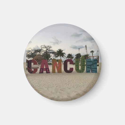 カンクン徴候 – Playa Delfines, Mexico Magnet マグネット (正面)