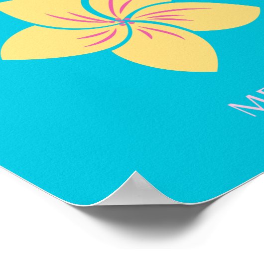 カンクン旅行アート、メキシコ旅行アート、名門私立校風のブルー ポスター (角)