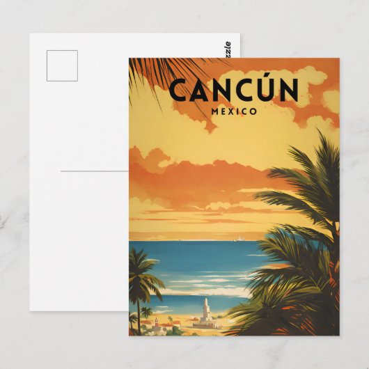 カンクン旅行 ポストカード (正面/裏面)