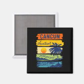 カンクン旅行 2026 海 砂 ビーチ 夏の旅 リ マグネット (正面/裏面)
