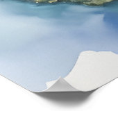 カンクン水彩画 ポスター (角)