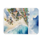 カンクン水彩画 マグネット (横)