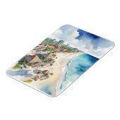 カンクン水彩画 マグネット (左側)