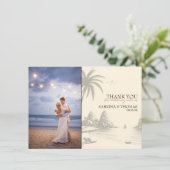 カンクン結婚の写真ありがとう サンキューカード (スタンド正面)