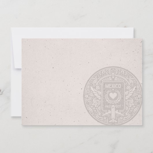 カンクン結婚の写真ありがとう サンキューカード (裏面)