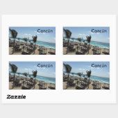 カンクン語（メキシコ） – 長方形シール，光沢 長方形シール (シート)