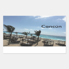 カンクン語（メキシコ） – 長方形シール，光沢 長方形シール