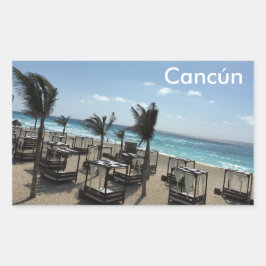カンクン語（メキシコ） – 長方形ステッカー、光沢付 長方形シール