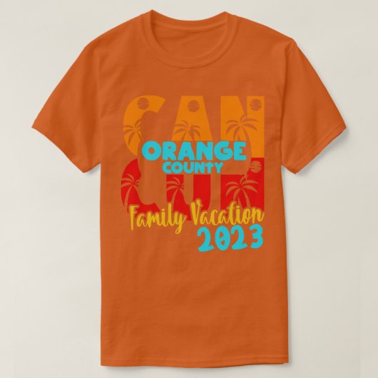 カンクン2023オレンジカウンティ夏ファミリーカップルのマット Tシャツ (デザイン正面)