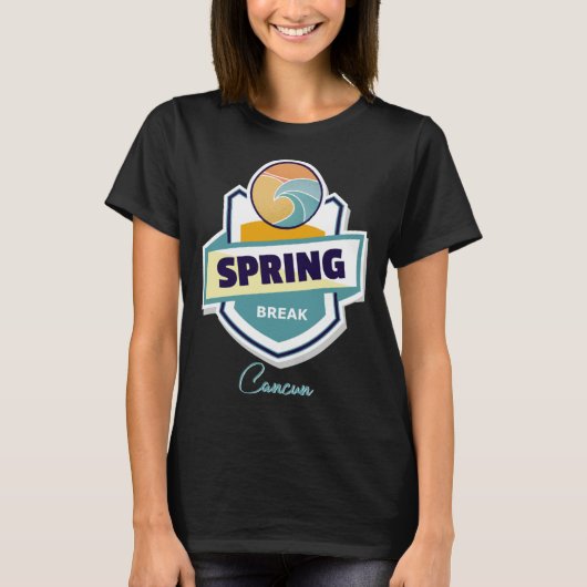 カンクン スプリングブレイク 2021 Tシャツ (正面)