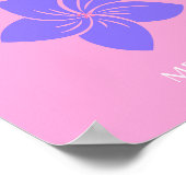 カンクン、トロピカルアート、名門私立校風のルー名門私立校風のム、ピンク ポスター (角)