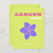 カンクン，メキシコ旅行アート，トロピカルアート，緑 シーズンポストカード (正面/裏面)