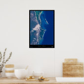 カンクン，メキシコ衛星ポスター ポスター (キッチン)