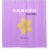 カンクン,メキシコ,トロピカルアート名門私立校風の,トラベルアート シャワーカーテン (正面)