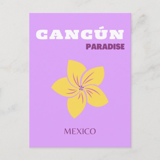 カンクン，メキシコ，トロピカルアート名門私立校風の，トラベルアート シーズンポストカード (正面)