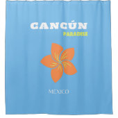 カンクン,メキシコ,トロピカルアート,トラベルアート名門私立校風の, シャワーカーテン (正面)