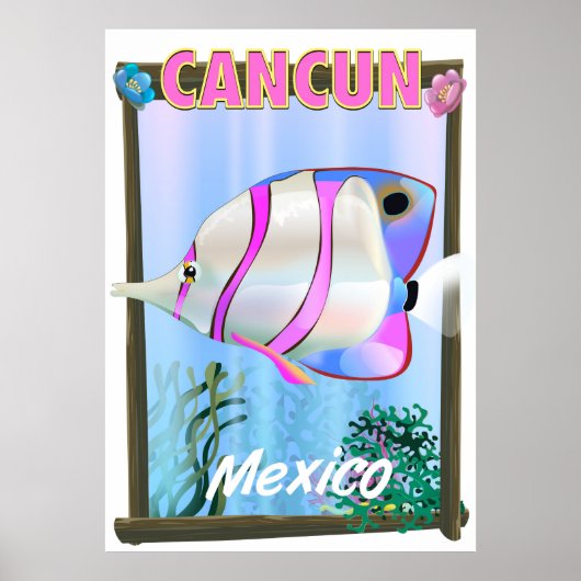 カンクン メキシコ トロピカル 旅行ポスター ポスター (正面)