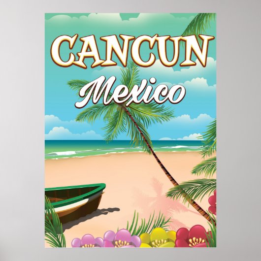 カンクン メキシコ ビーチポスター ポスター (正面)