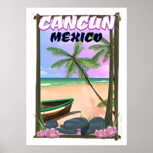 カンクン メキシコ ビーチ ポスター (正面)