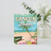 カンクン メキシコ ビーチ ポスター ポストカード (スタンド正面)