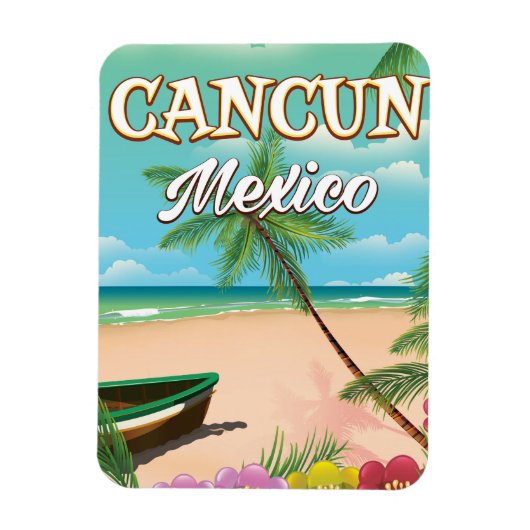 カンクン メキシコ ビーチ ポスター マグネット (縦)