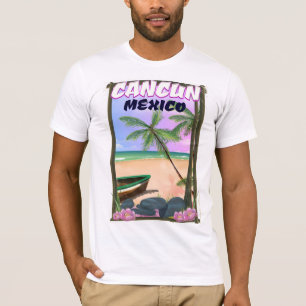 カンクン メキシコ ビーチ ポスター Tシャツ