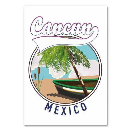 カンクン メキシコ ビーチ 旅行 ロゴ テーブルナンバー (正面)