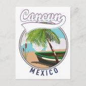 カンクン メキシコ ビーチ 旅行 ロゴ ポストカード (正面)