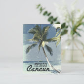 カンクン，メキシコ，ヴィンテージトラベルワンダーラストバケーション カード (スタンド正面)
